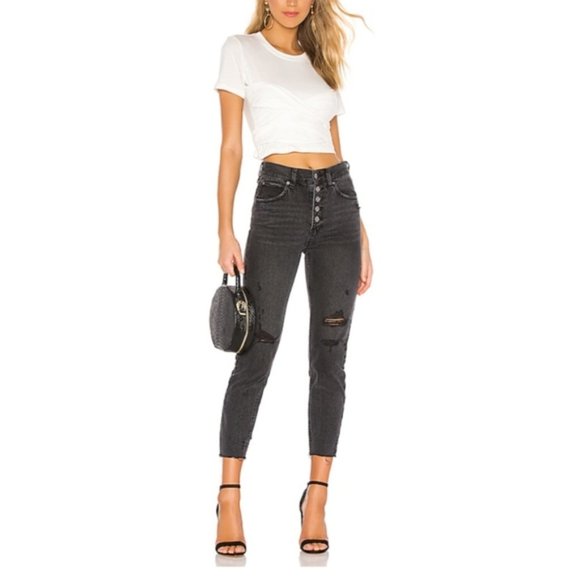 Free People Blossom Rigid Jean in Black - Picture 11 of 11